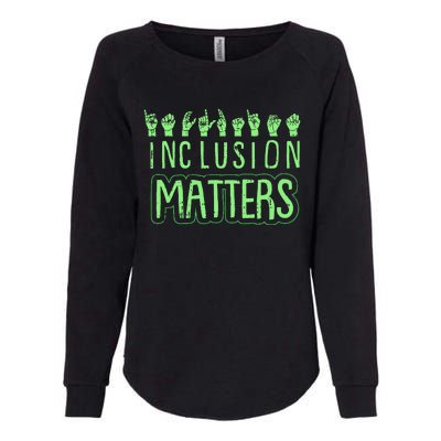 Inclusion Matters Mental Health Awareness Warrior Counselor Womens California Wash Sweatshirt