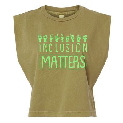 Inclusion Matters Mental Health Awareness Warrior Counselor Garment-Dyed Women's Muscle Tee