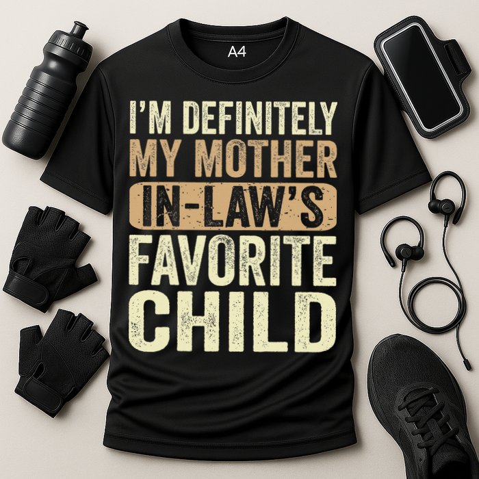 I'm My Mother In Law's Favorite Child Funny Cooling Performance Crew T-Shirt