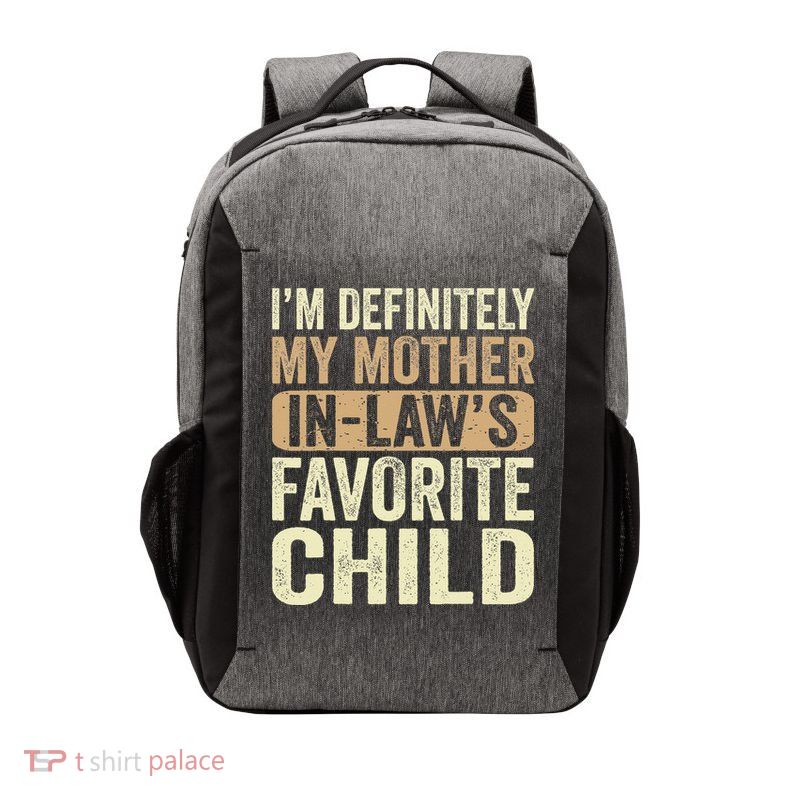 I'm My Mother In Law's Favorite Child Funny Vector Backpack