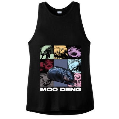 In My Moo Deng Era Funny Cute Baby Hippo Ladies PosiCharge Tri-Blend Wicking Tank