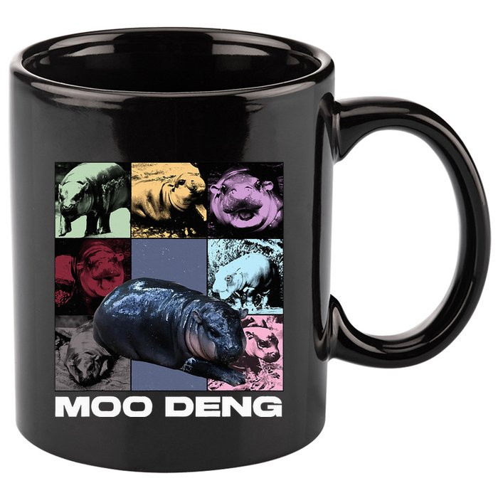 In My Moo Deng Era Funny Cute Baby Hippo 11oz C Handle Ceramic Mug