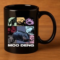 In My Moo Deng Era Funny Cute Baby Hippo 11oz C Handle Ceramic Mug