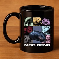 In My Moo Deng Era Funny Cute Baby Hippo 11oz C Handle Ceramic Mug