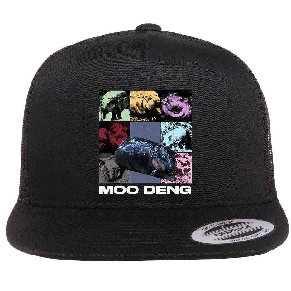 In My Moo Deng Era Funny Cute Baby Hippo Flat Bill Trucker Hat