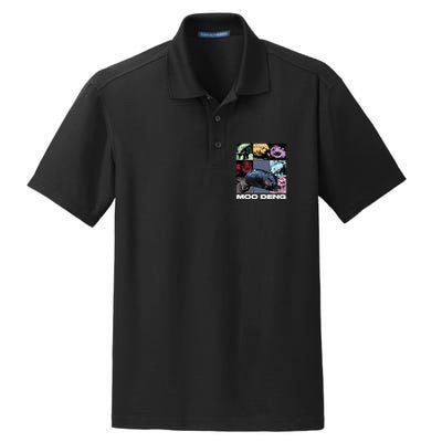 In My Moo Deng Era Funny Cute Baby Hippo Dry Zone Grid Polo
