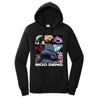 In My Moo Deng Era Funny Cute Baby Hippo Women's Pullover Hoodie