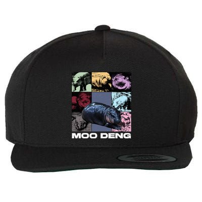 In My Moo Deng Era Funny Cute Baby Hippo Wool Snapback Cap