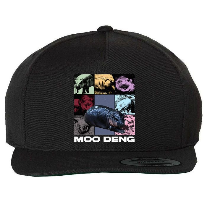 In My Moo Deng Era Funny Cute Baby Hippo Wool Snapback Cap
