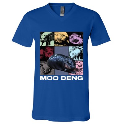 In My Moo Deng Era Funny Cute Baby Hippo V-Neck T-Shirt