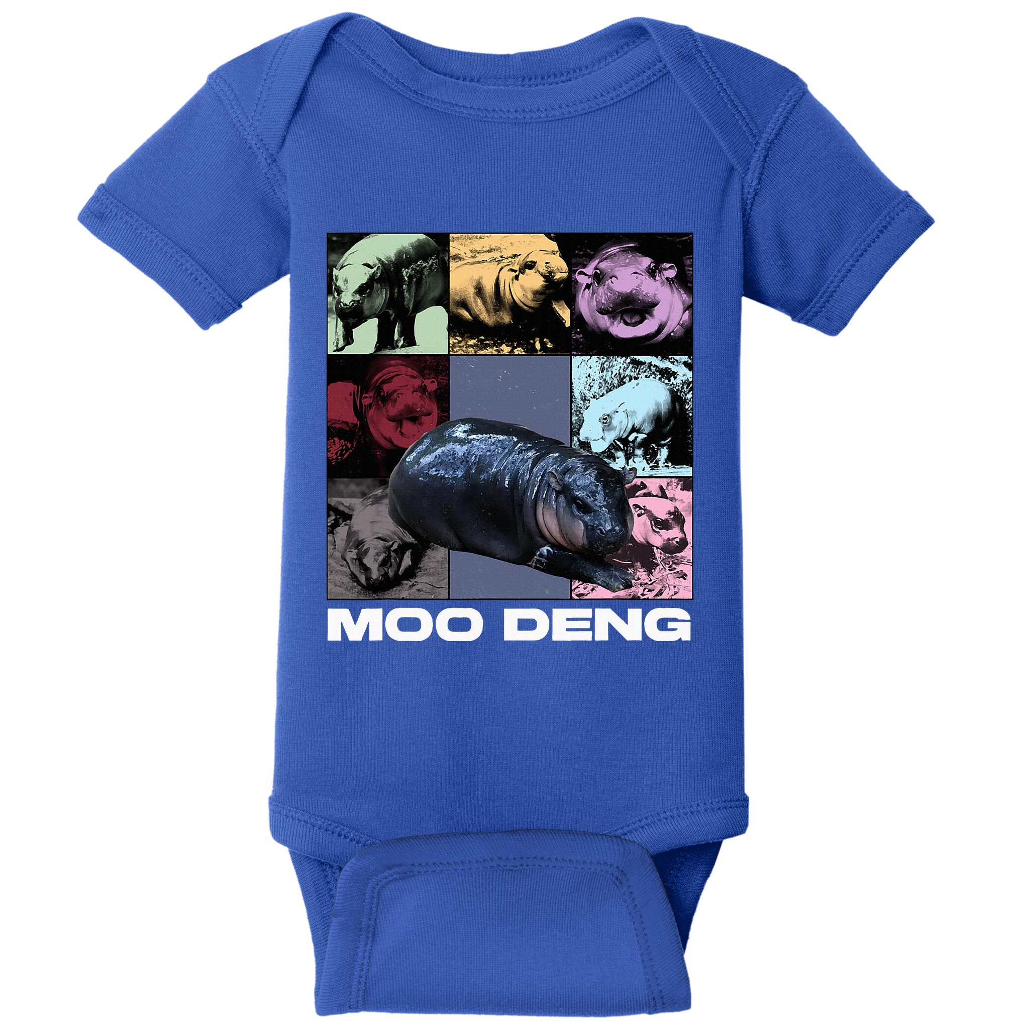 In My Moo Deng Era Funny Cute Baby Hippo Baby Bodysuit