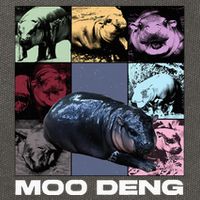 In My Moo Deng Era Funny Cute Baby Hippo Cotton Canvas Backpack