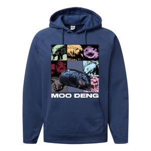 In My Moo Deng Era Funny Cute Baby Hippo Performance Fleece Hoodie