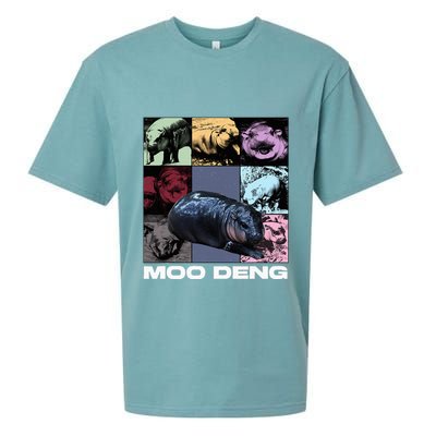 In My Moo Deng Era Funny Cute Baby Hippo Sueded Cloud Jersey T-Shirt