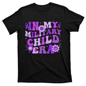 In My Military Child Era Groovy Purple Up T-Shirt