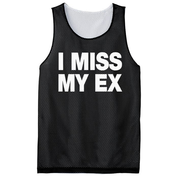 I Miss My Ex Mesh Reversible Basketball Jersey Tank