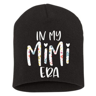 In My Mimi Era Flower Letter Floral Cute Gifts For Mimi Short Acrylic Beanie