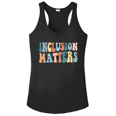 Inclusion Matters Mindfulness Autism Preppy Diversity Gift Ladies PosiCharge Competitor Racerback Tank