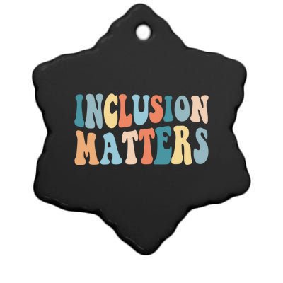 Inclusion Matters Mindfulness Autism Preppy Diversity Gift Ceramic Star Ornament