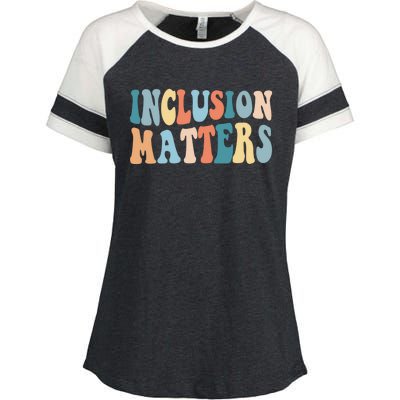 Inclusion Matters Mindfulness Autism Preppy Diversity Gift Enza Ladies Jersey Colorblock Tee