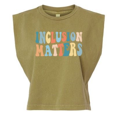 Inclusion Matters Mindfulness Autism Preppy Diversity Gift Garment-Dyed Women's Muscle Tee