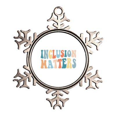 Inclusion Matters Mindfulness Autism Preppy Diversity Gift Metallic Star Ornament