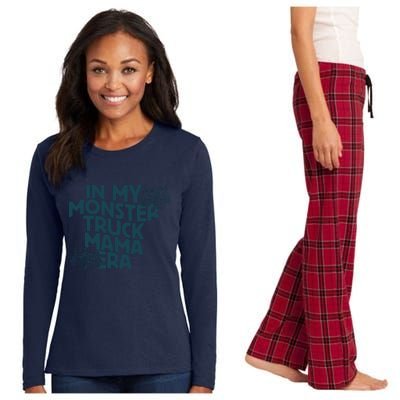 In My Monster Truck Mama Era Women's Long Sleeve Flannel Pajama Set 