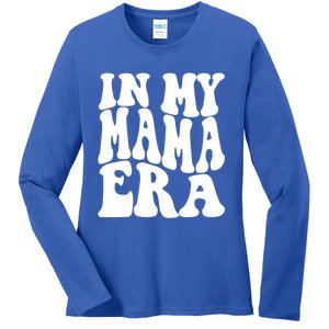 In My Mama Era Lover Groovy Retro Mom Mothers Day Cute Gift Ladies Long Sleeve Shirt