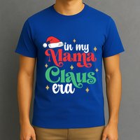 In My Mama Claus Era Groovy Funny Christmas Mama Claus Gift T-Shirt