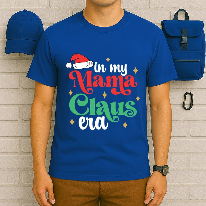 In My Mama Claus Era Groovy Funny Christmas Mama Claus Gift T-Shirt
