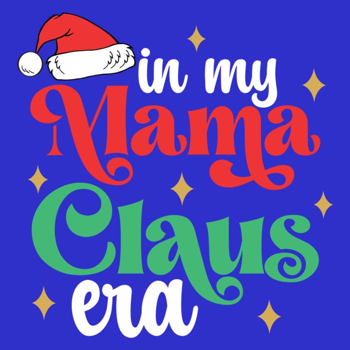 In My Mama Claus Era Groovy Funny Christmas Mama Claus Gift T-Shirt