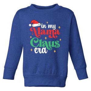 In My Mama Claus Era Groovy Funny Christmas Mama Claus Gift Toddler Sweatshirt