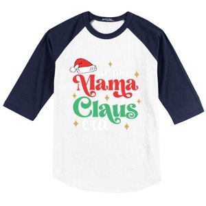 In My Mama Claus Era Groovy Funny Christmas Mama Claus Gift Baseball Sleeve Shirt