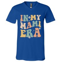 In My Mami Era Lover Groovy Retro Mom Funny Mothers Day Gift V-Neck T-Shirt