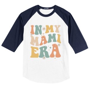 In My Mami Era Lover Groovy Retro Mom Funny Mothers Day Gift Baseball Sleeve Shirt