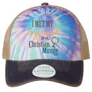 I Met My Boyfriend On Christian Mingle Legacy Tie Dye Trucker Hat