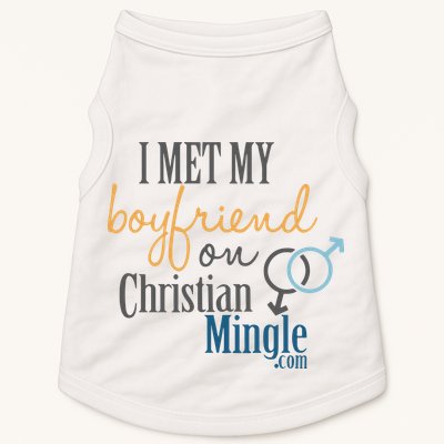 I Met My Boyfriend On Christian Mingle Doggie Tank