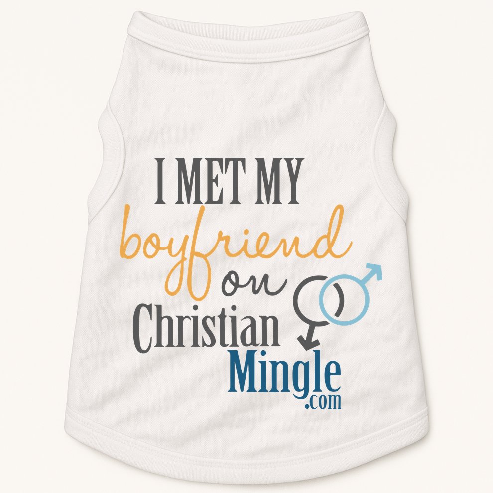 I Met My Boyfriend On Christian Mingle Doggie Tank