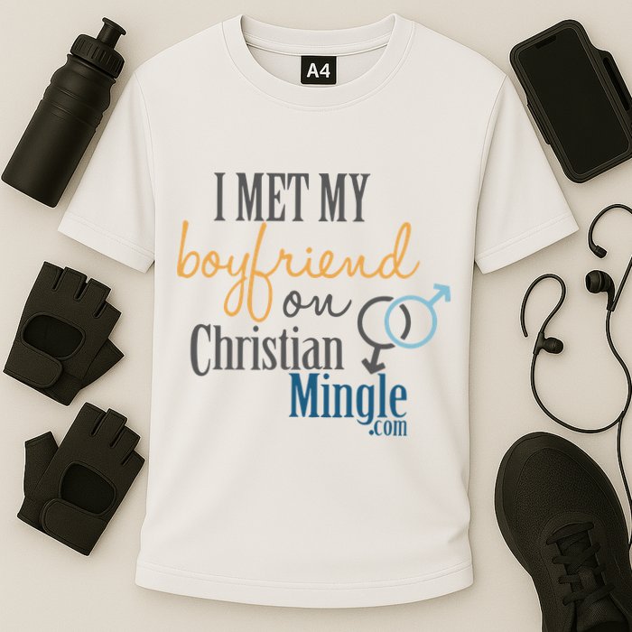 I Met My Boyfriend On Christian Mingle Performance Shirt