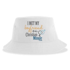 I Met My Boyfriend On Christian Mingle Sustainable Bucket Hat