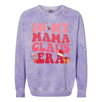 In My Mama Claus Era Gift Colorblast Crewneck Sweatshirt