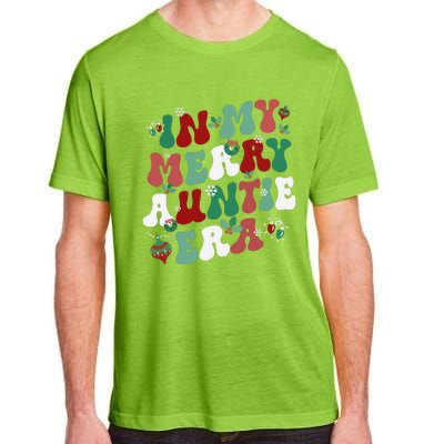 In My Merry Auntie Era Groovy Christmas Decor Pjm Pajama Stunning Gift Adult ChromaSoft Performance T-Shirt