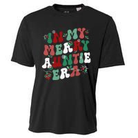 In My Merry Auntie Era Groovy Christmas Decor Pjm Pajama Stunning Gift Cooling Performance Crew T-Shirt