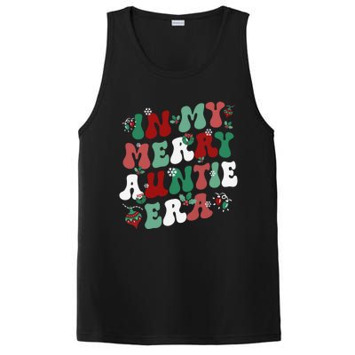 In My Merry Auntie Era Groovy Christmas Decor Pjm Pajama Stunning Gift PosiCharge Competitor Tank