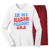 In My Madam President Era 2024 Madam President For 2024 President Kamalaharris Women's Long Sleeve Flannel Pajama Set 