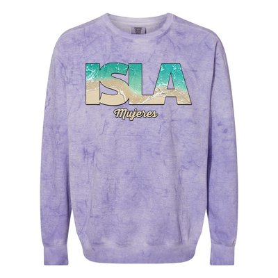 Isla Mujeres Mexico Beach Vibes Beaches Colorblast Crewneck Sweatshirt