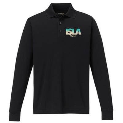 Isla Mujeres Mexico Beach Vibes Beaches Performance Long Sleeve Polo