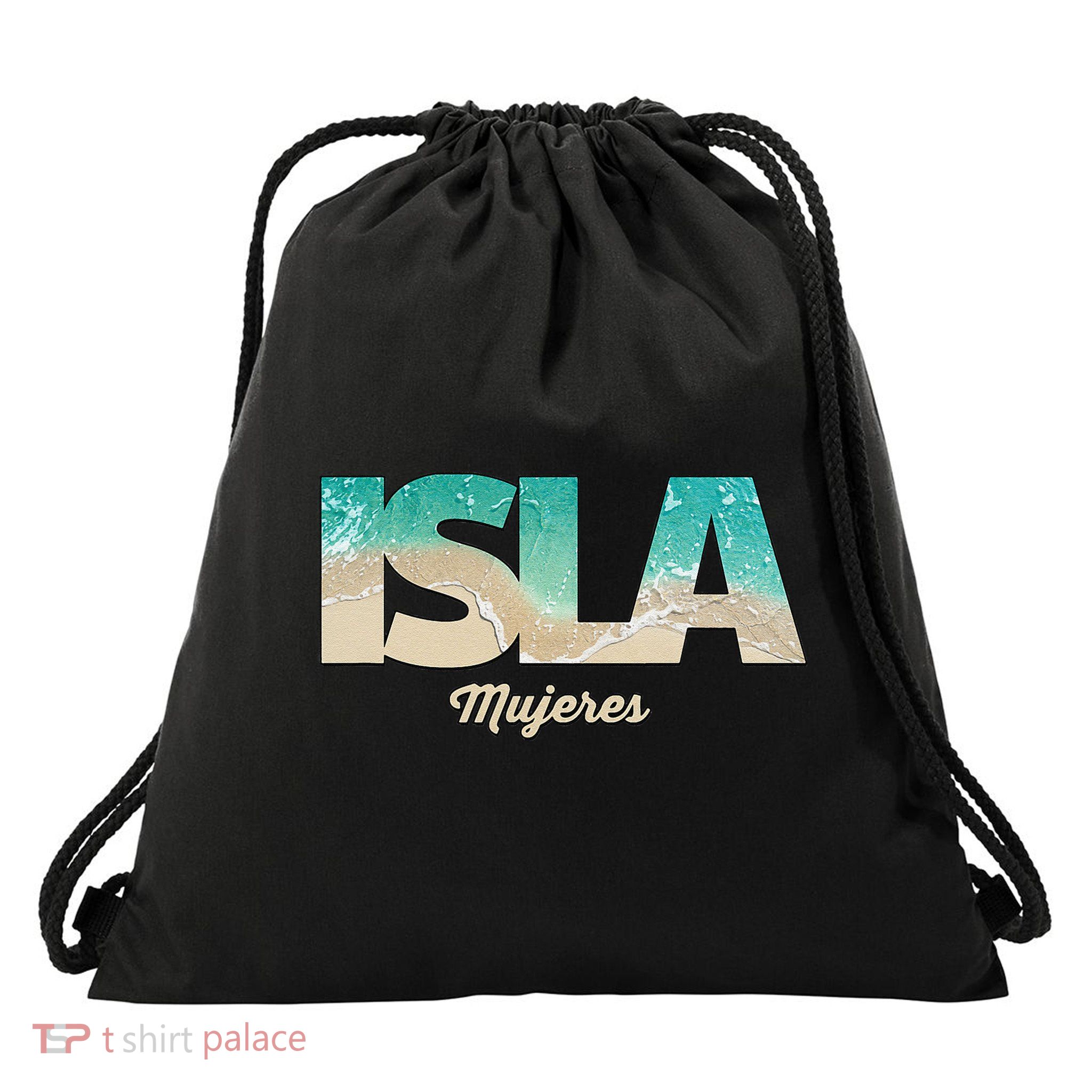 Isla Mujeres Mexico Beach Vibes Beaches Drawstring Bag