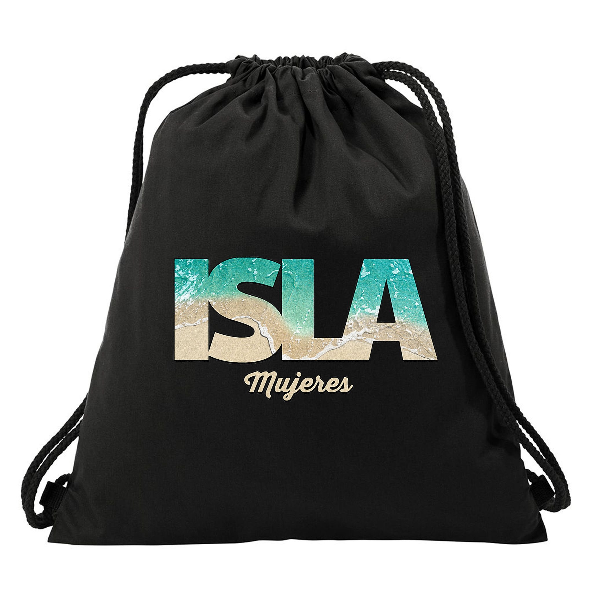Isla Mujeres Mexico Beach Vibes Beaches Drawstring Bag