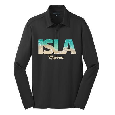 Isla Mujeres Mexico Beach Vibes Beaches Silk Touch Performance Long Sleeve Polo